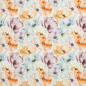 Preview: Rippjersey Aquarell Blumen natur bunt