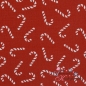Mobile Preview: Weihnachtliche Baumwollwebware Joel Zuckerstange rot