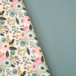 Preview: Softshell Fiete florales Muster auf hellem Grund [Blumen türkis/rosa]