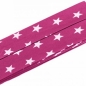 Mobile Preview: 3m Schrägband Baumwolle STERNE pink [Fb. 2015]