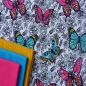 Mobile Preview: Baumwolljersey  Schmetterlinge Rosen auf grau ~ Fräulein von Julie