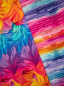 Preview: Jersey Silas Floral bunt Regenbogenfarben
