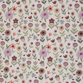 French Terry Embroidery Flowers by Christiane Zielinski Blumen