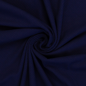Jacquard Jersey Emilia Uni dunkelblau