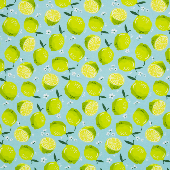 Jersey Melody Limetten auf blau