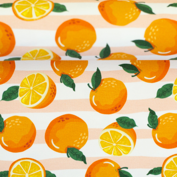 Jersey Melody Orangen mit Streifen