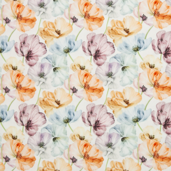 Rippjersey Aquarell Blumen natur bunt