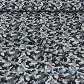 Baumwolle Camouflage schwarz grau