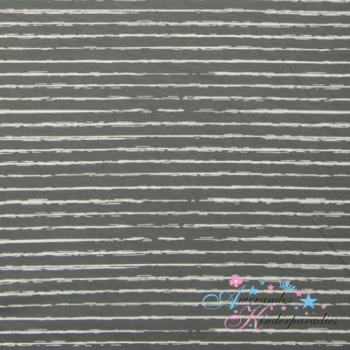 Baumwolljersey Stripes grau