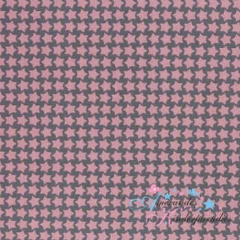 Baumwolle beschichtet- Farbenmix Staaars rosa grau
