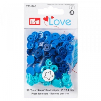 Prym Love Color Snaps STERNCHEN türkis blau dunkelblau [393060]