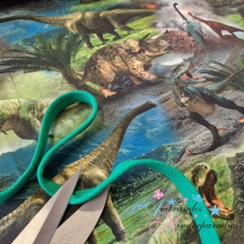 Baumwolljersey Digitaldruck Dinos Dinosaurier
