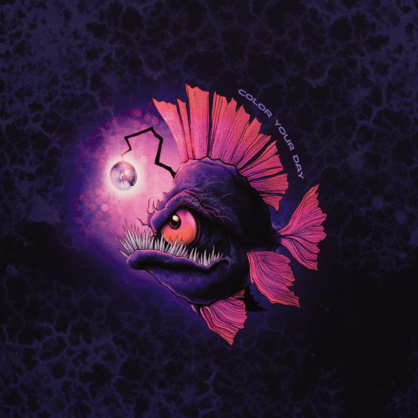 French Terry Deep Water PANEL Anglerfisch