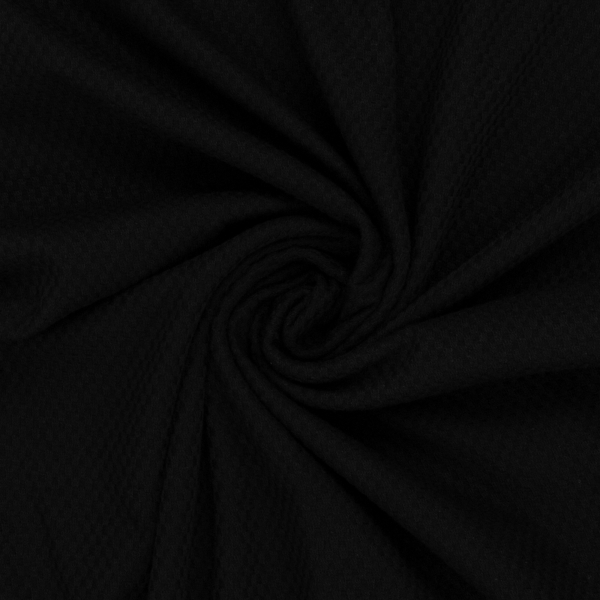 Jacquard Jersey Emilia Uni schwarz