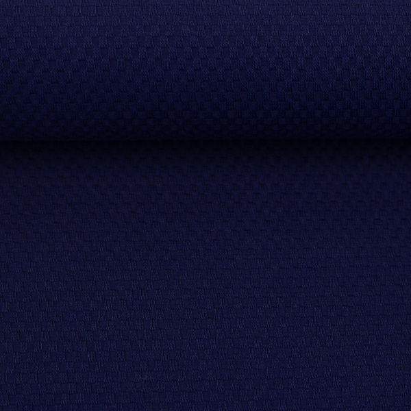 Jacquard Jersey Emilia Uni dunkelblau