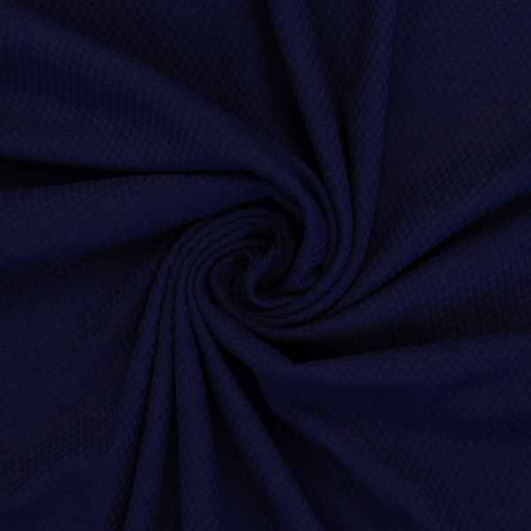 Jacquard Jersey Emilia Uni dunkelblau