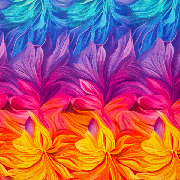 Jersey Silas Floral bunt Regenbogenfarben