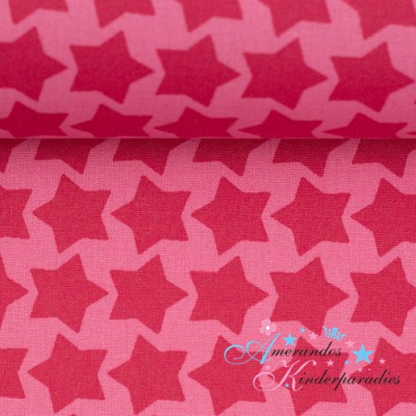 Baumwolle beschichtet- Farbenmix Staaars pink