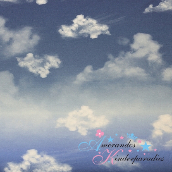 Modal French Terry Cloudy Sky hellblau blau ~ Lycklig Design
