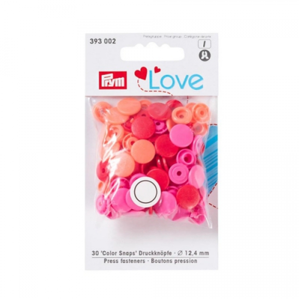 Prym Love Color Snaps RUND apricot pink rot [393002]