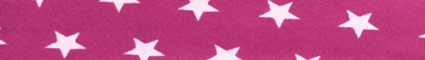 3m Schrägband Baumwolle STERNE pink [Fb. 2015]
