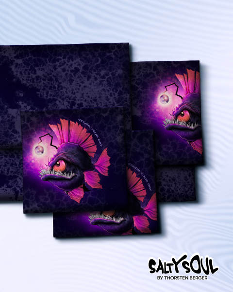 French Terry Deep Water KOMBI zum Anglerfisch